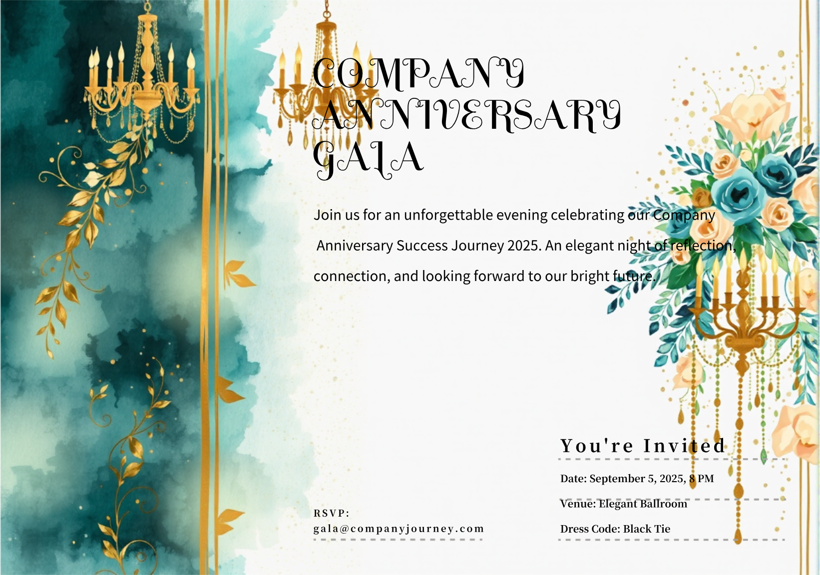 Company Anniversary Success Journey 2025 Postcard Template - AI Designs ...