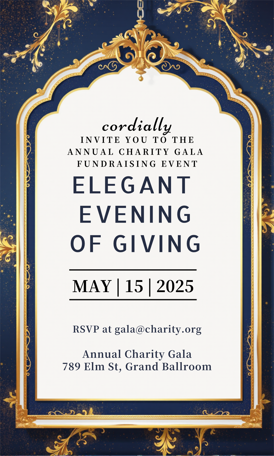 Capture the beauty of design by creating an Annual Charity Gala Fundraising Event Invitation!