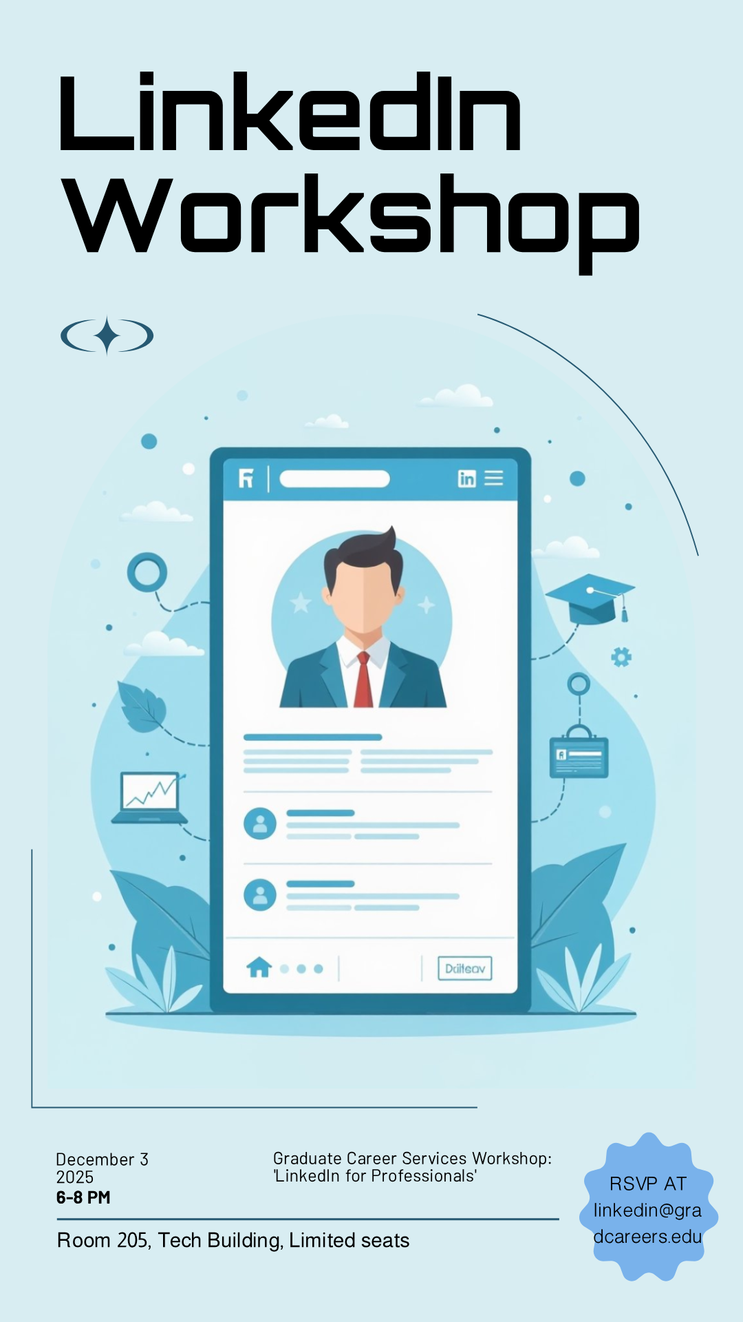 Graduate Career Services LinkedIn Poster Template - AI Designs by ...