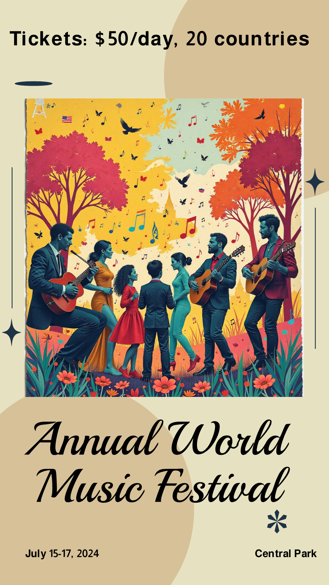 Get creative! Design your perfect World Music Cultural Events Poster!