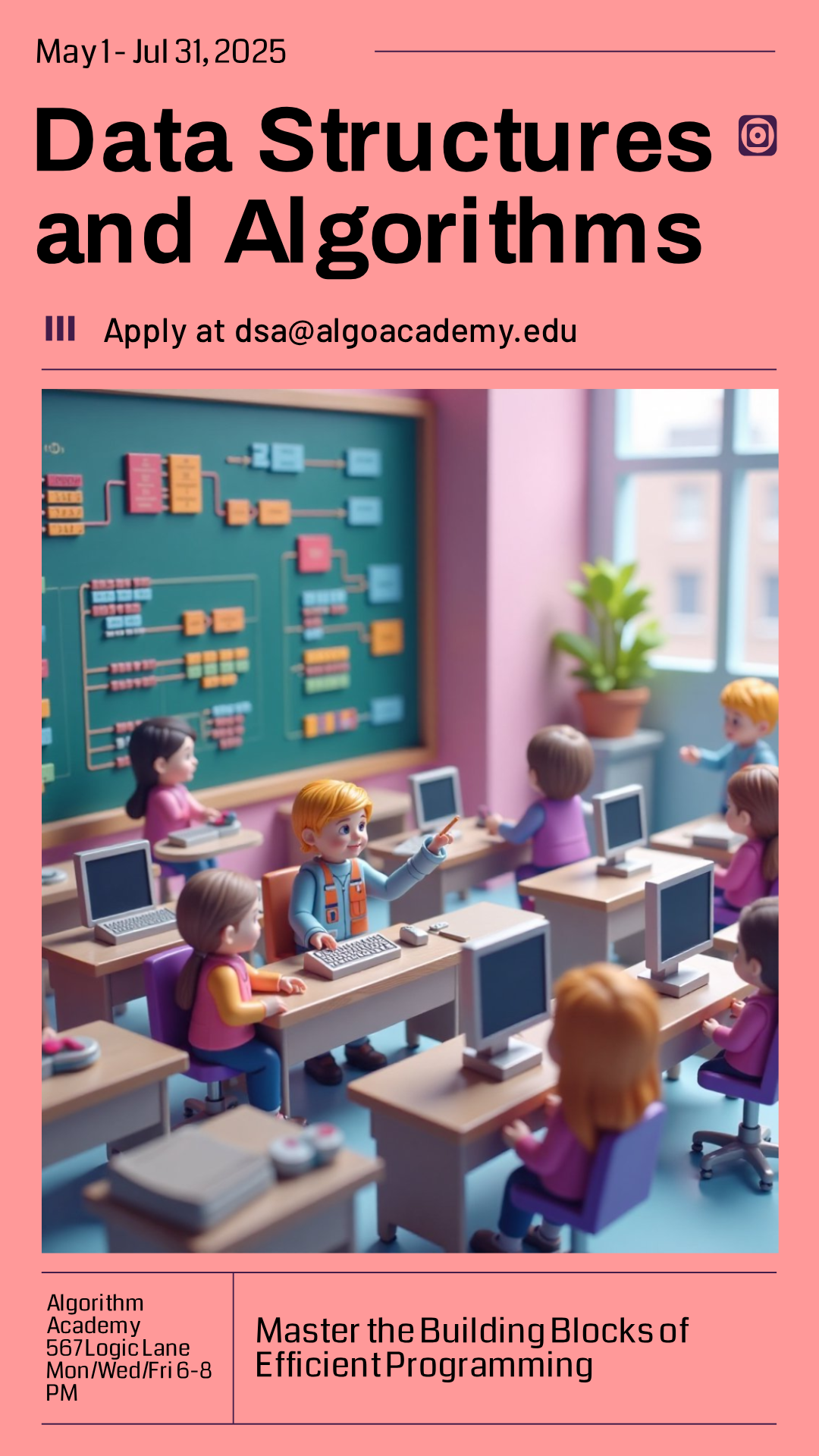 Make your own Data Structures Algorithms Computer Programming Course Poster!