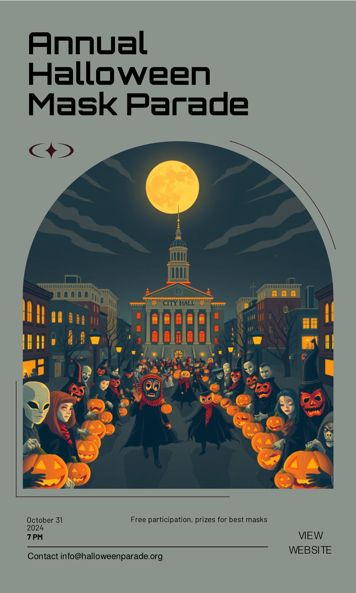 Make an Halloween Mask Parade Poster that showcases your style - it's that simple!