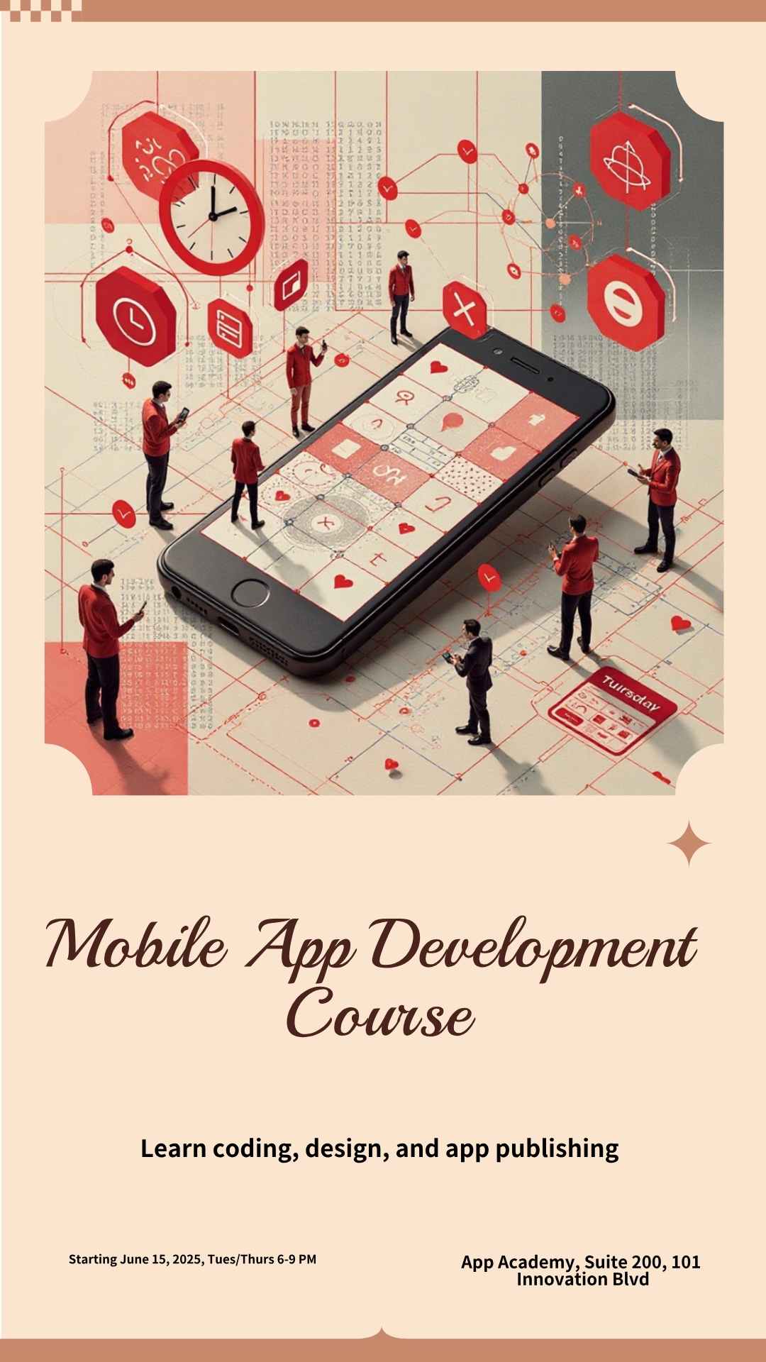 Mobile App Computer Programming Course Poster Template - AI Designs by ...