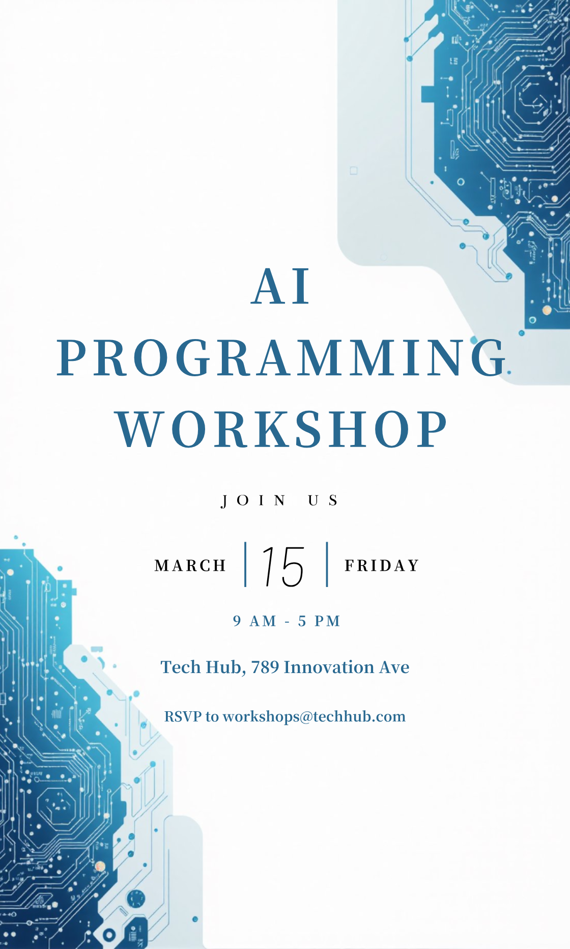 Programming for AI Development Workshop Invitation Template - AI ...