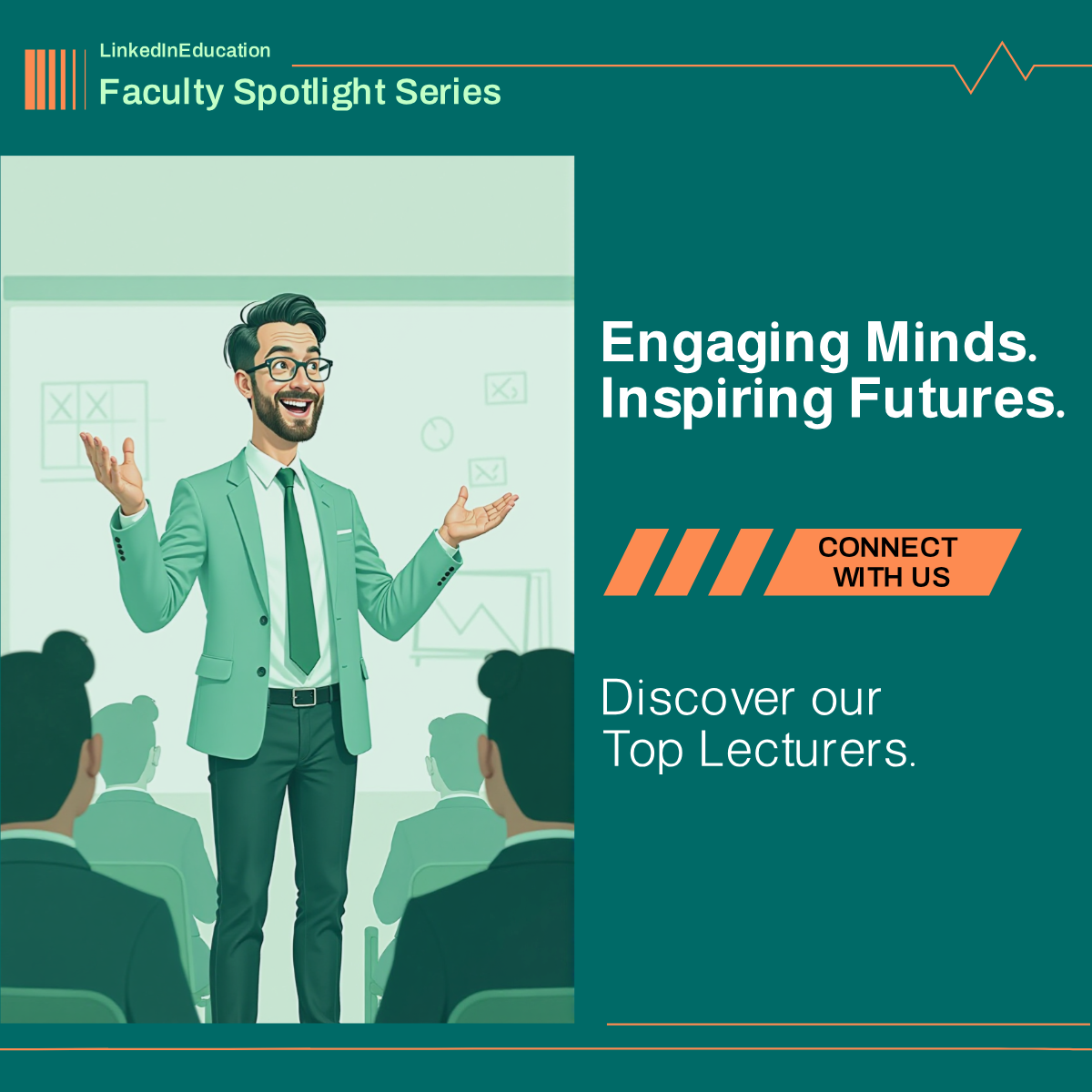Engaging College Lectures Faculty LinkedIn Post Template - AI Designs ...
