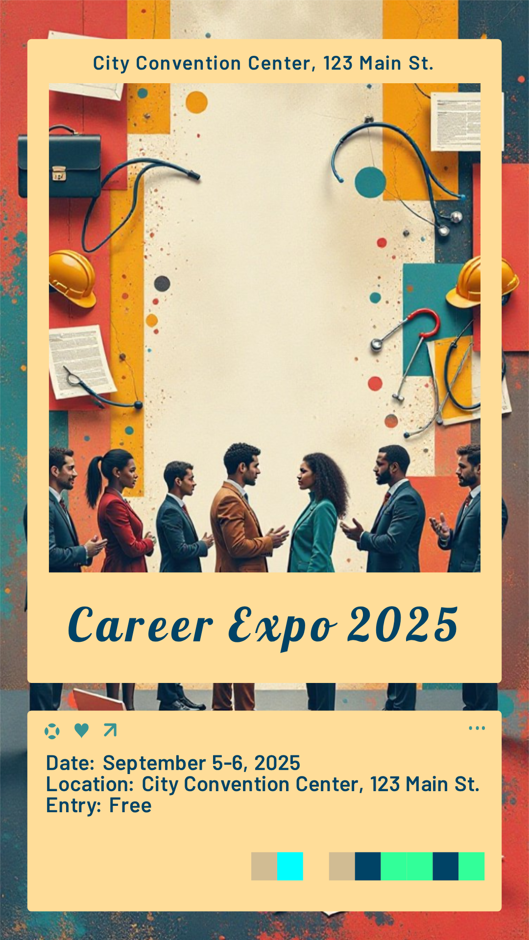 Career Development Training Expo Poster Template - AI Designs by MolyPix.AI