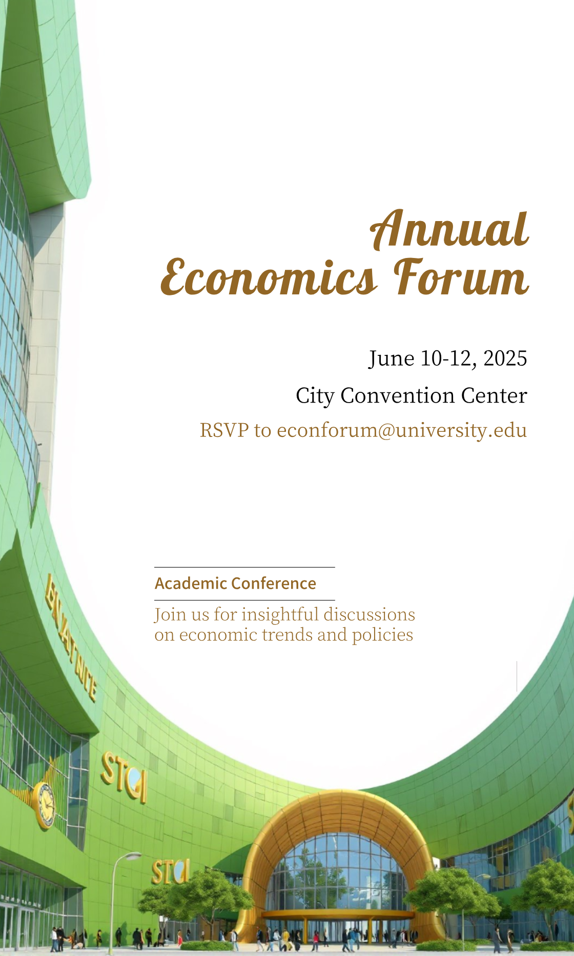 Economics Academic Conference Schedule Invitation Template - AI Designs ...