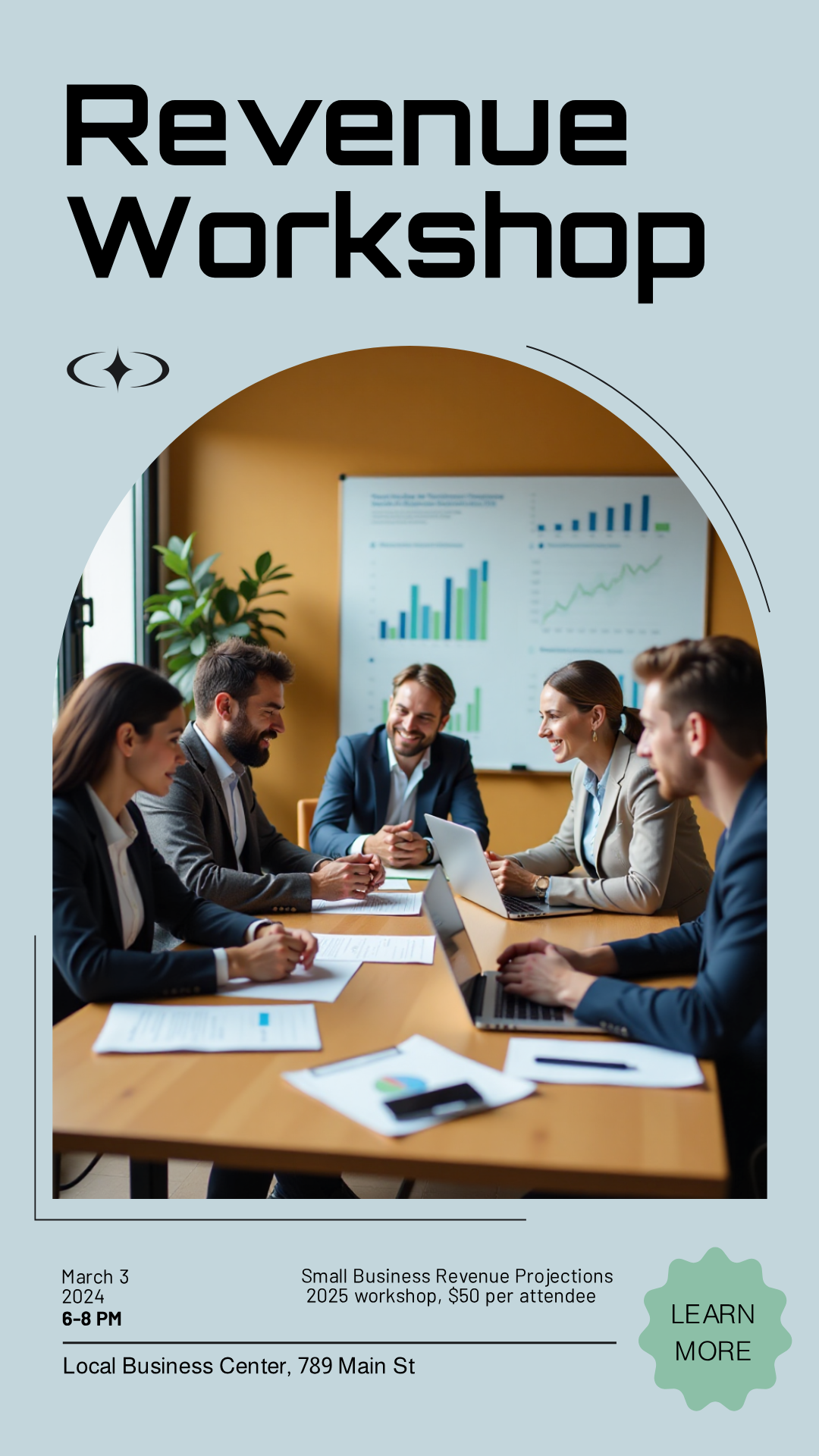 Personalize this Small Business Revenue Projections 2025 Poster template!