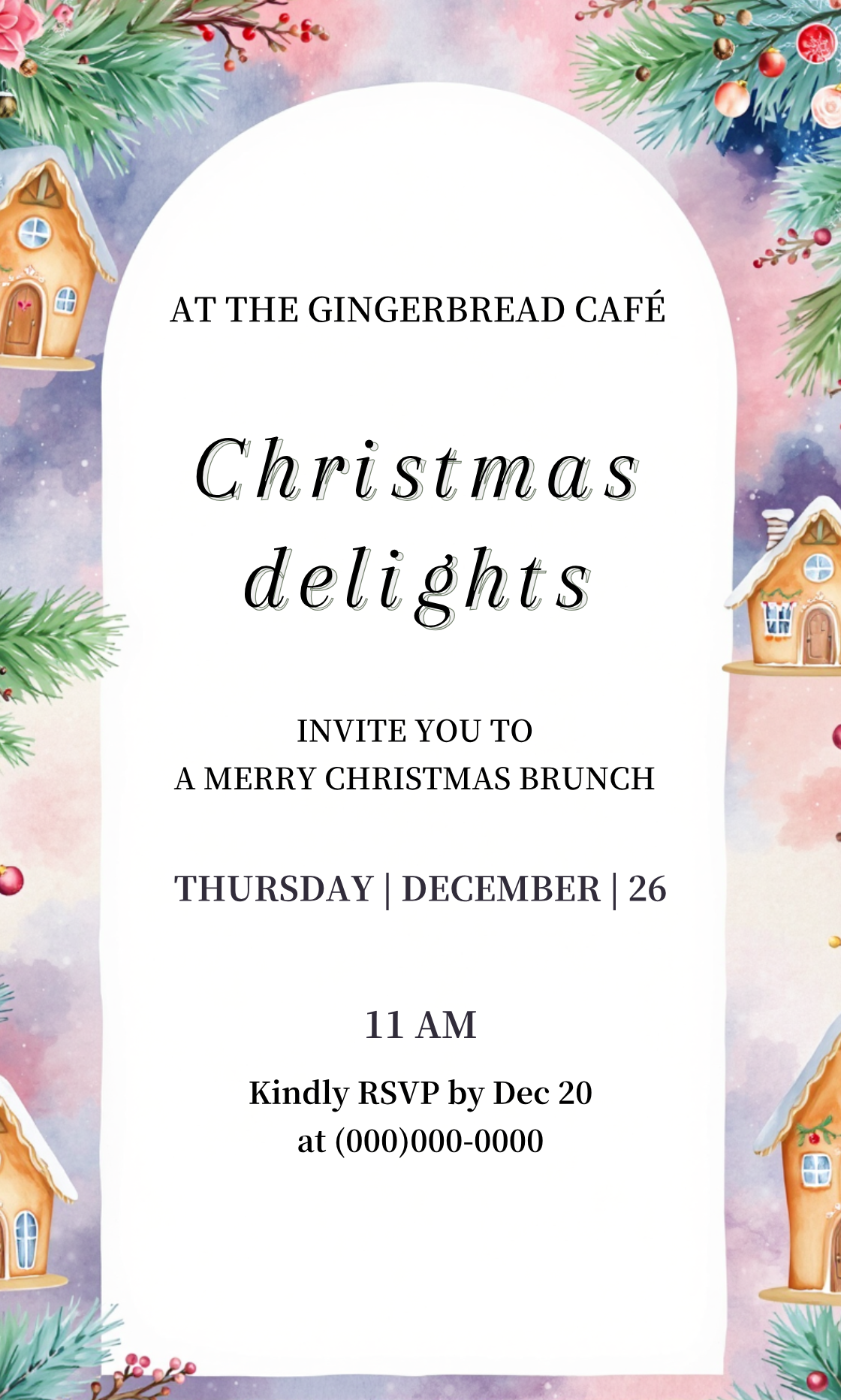 Get creative! Design your perfect Merry Christmas Images Brunch Invitation!