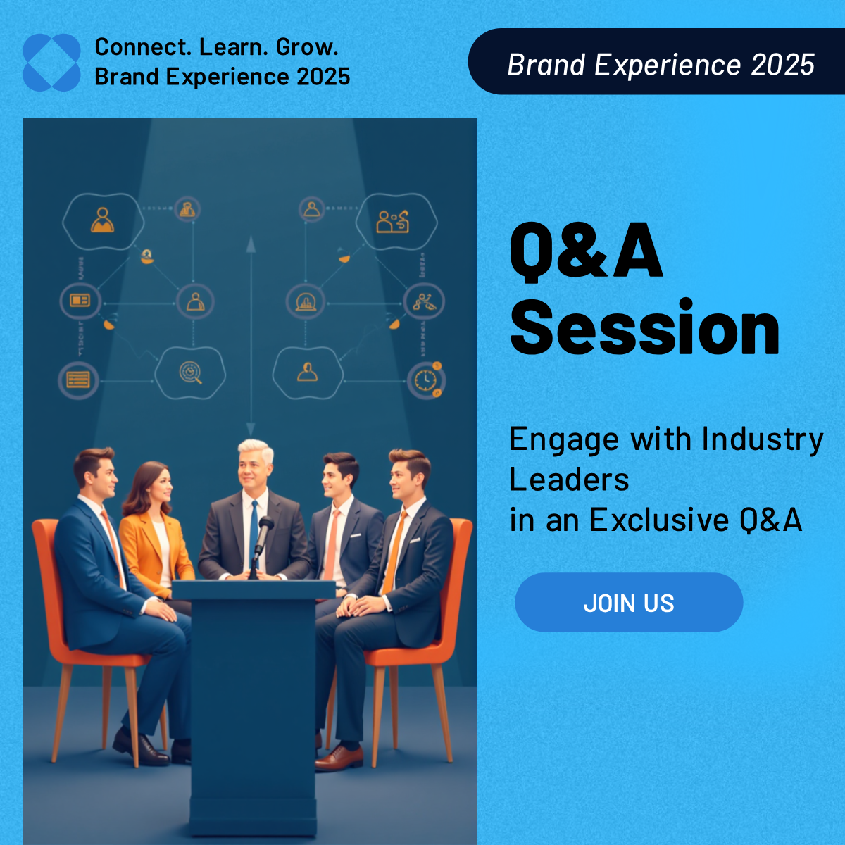 Brand Experience 2025 Q&A LinkedIn Post Template - AI Designs by MolyPix.AI