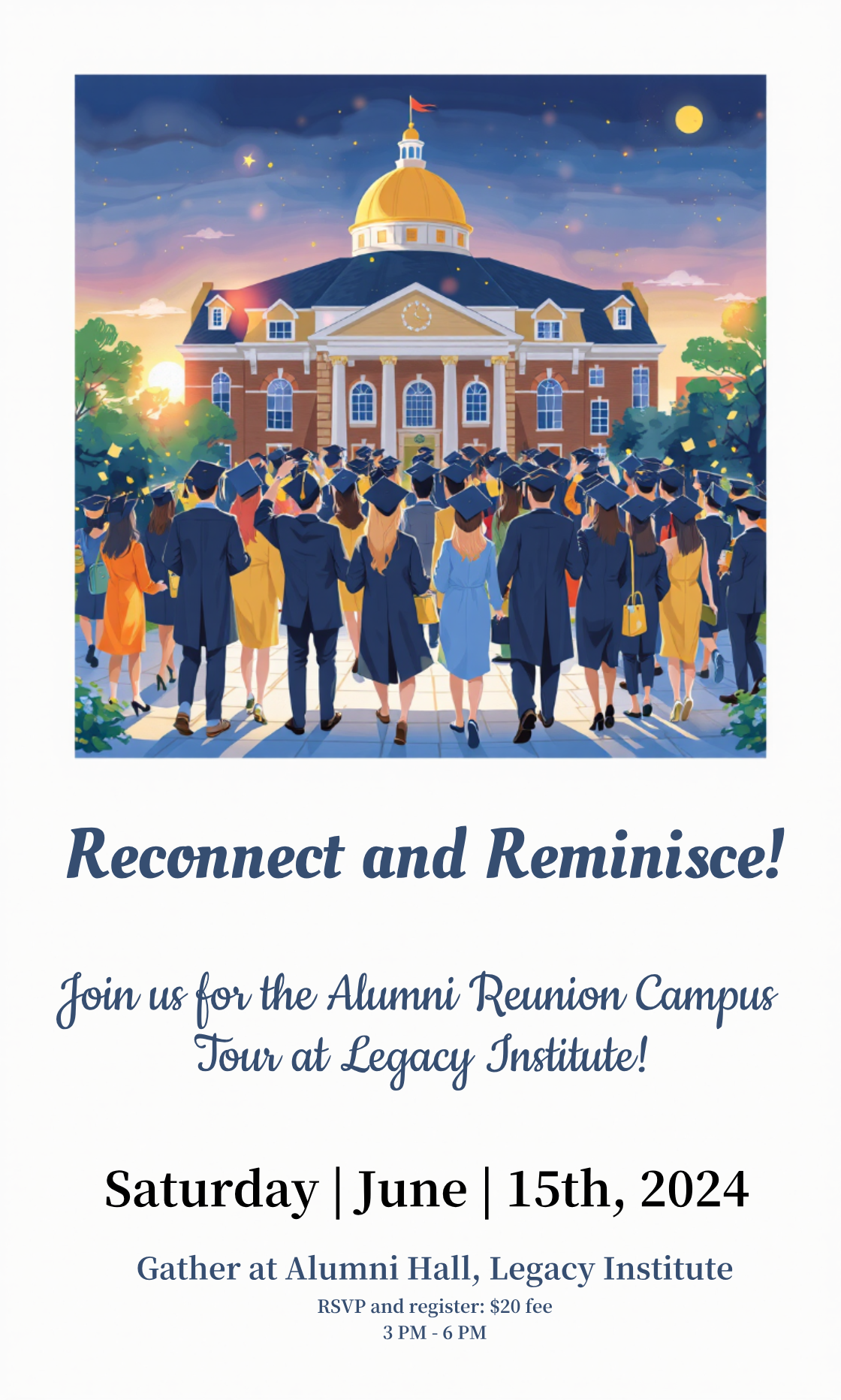 Make your own Alumni Reunion Campus Tour Invitation!