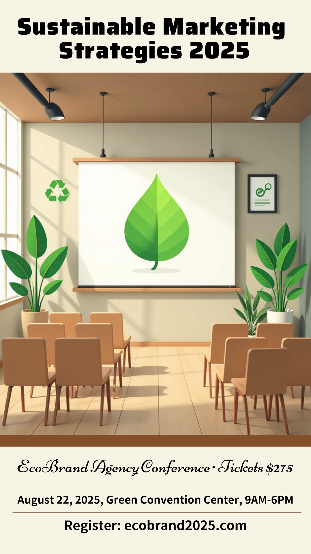 Capture the beauty of design by creating an Sustainable Brand Marketing Agency 2025 Poster!