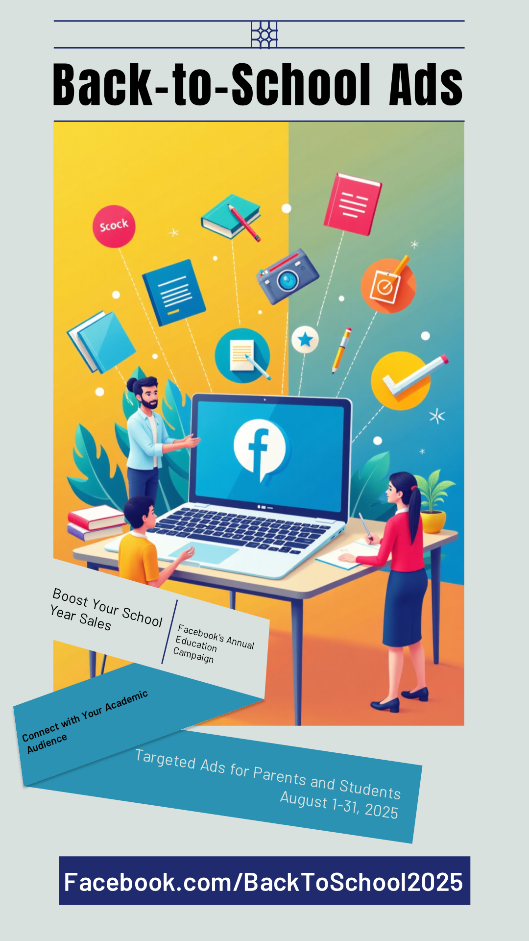 Get creative! Design your perfect Facebook Ads Sales Campaign 2025 Poster!