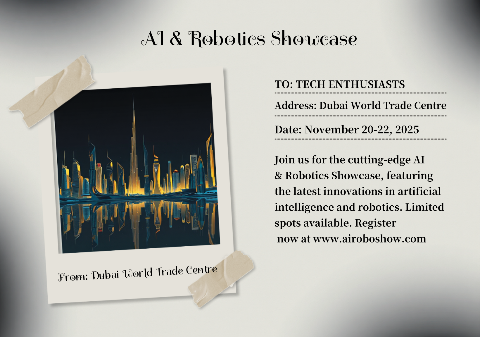 AI Technology Trade Shows Postcard Template - AI Designs by MolyPix.AI