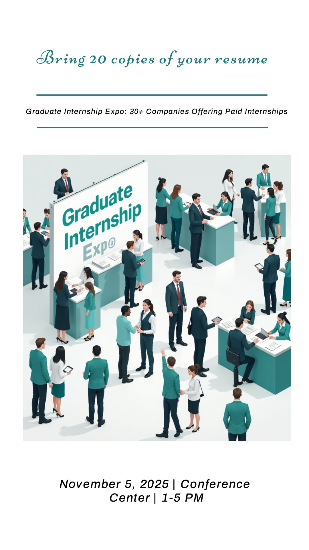 Intern Poster Examples Graduate Career Services Internship Expo Poster Template - AI Designs ...