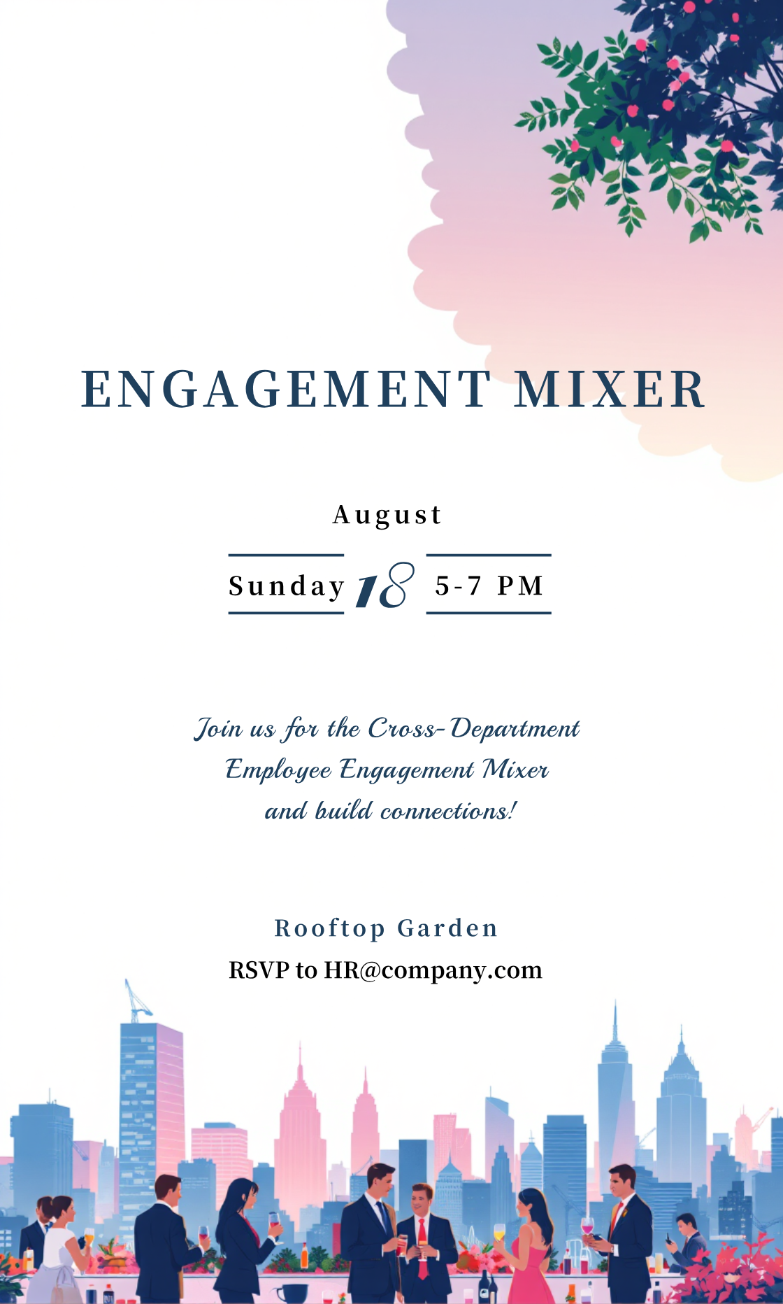 Employee Engagement Mixer Invitation Template - AI Designs by MolyPix.AI
