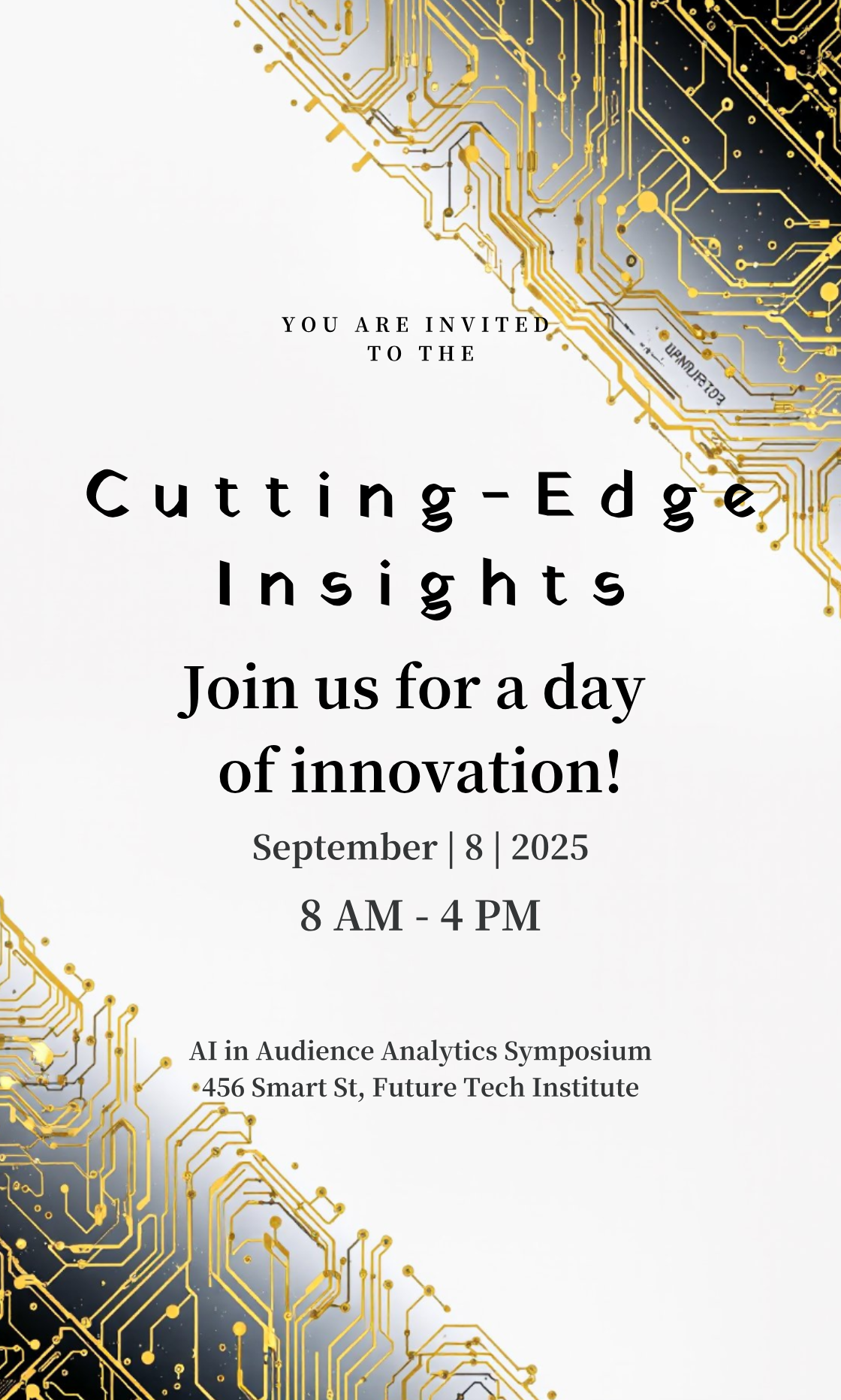 AI in Audience Analytics Symposium Invitation Template - AI Designs by ...