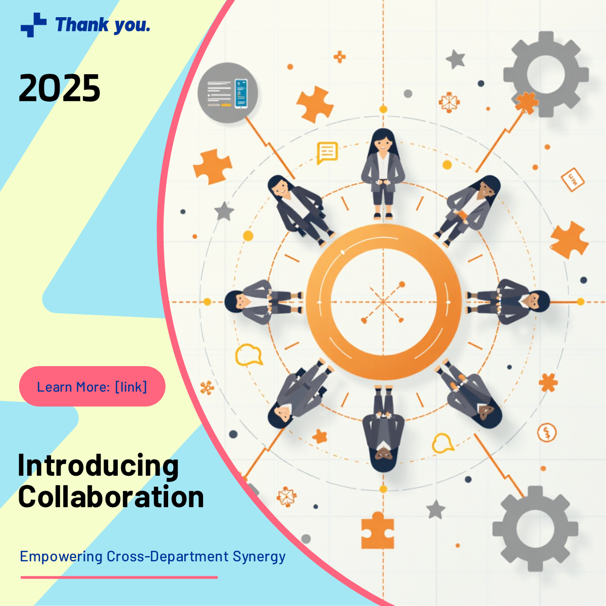 Engage with your professional network using Cross-department Collaboration 2025 Tools LinkedIn Post template you can customize and share from MolyPix.AI!