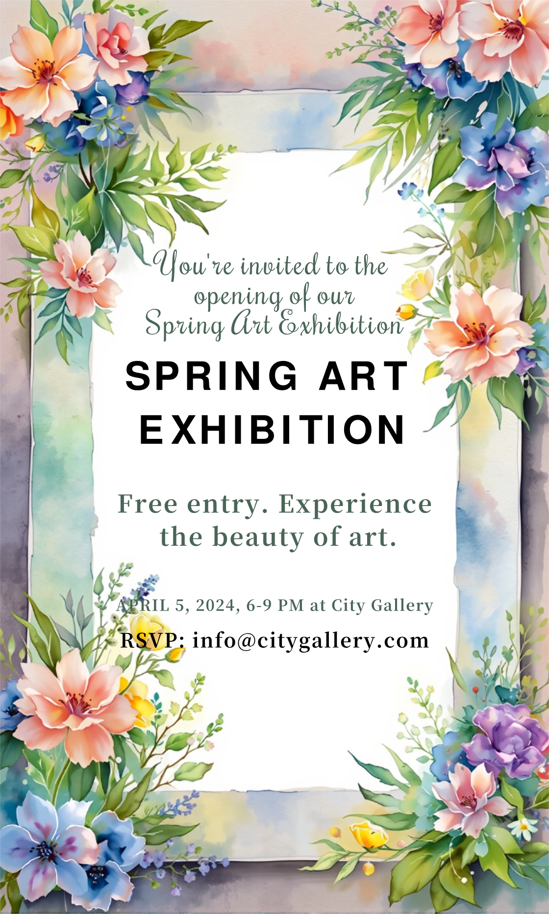 Capture the beauty of design by creating an Art Exhibition Event Invitation Design Invitation!