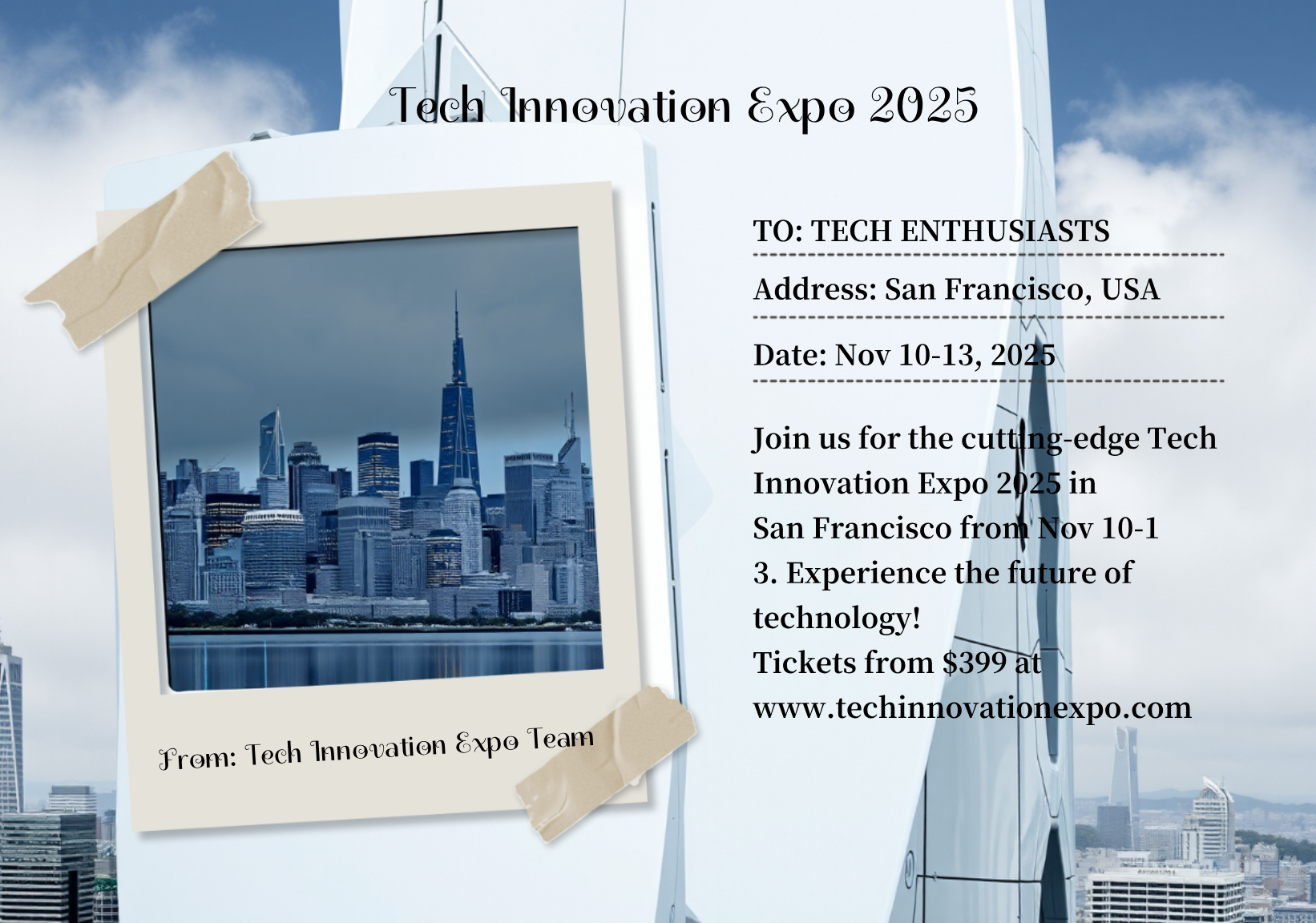 Tech Innovation Expo 2025 Postcard Template - AI Designs by MolyPix.AI