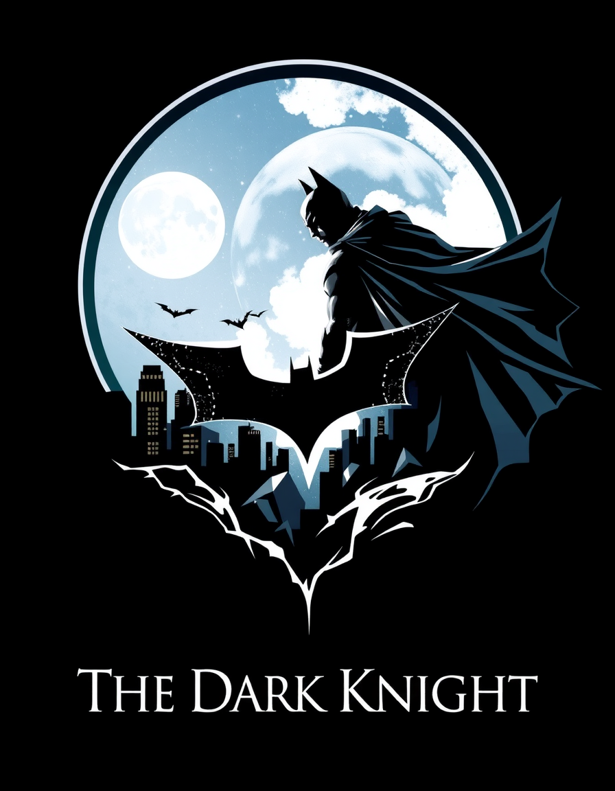 Capture the beauty of design by creating your own Batman Logo Dark Knight Logo!