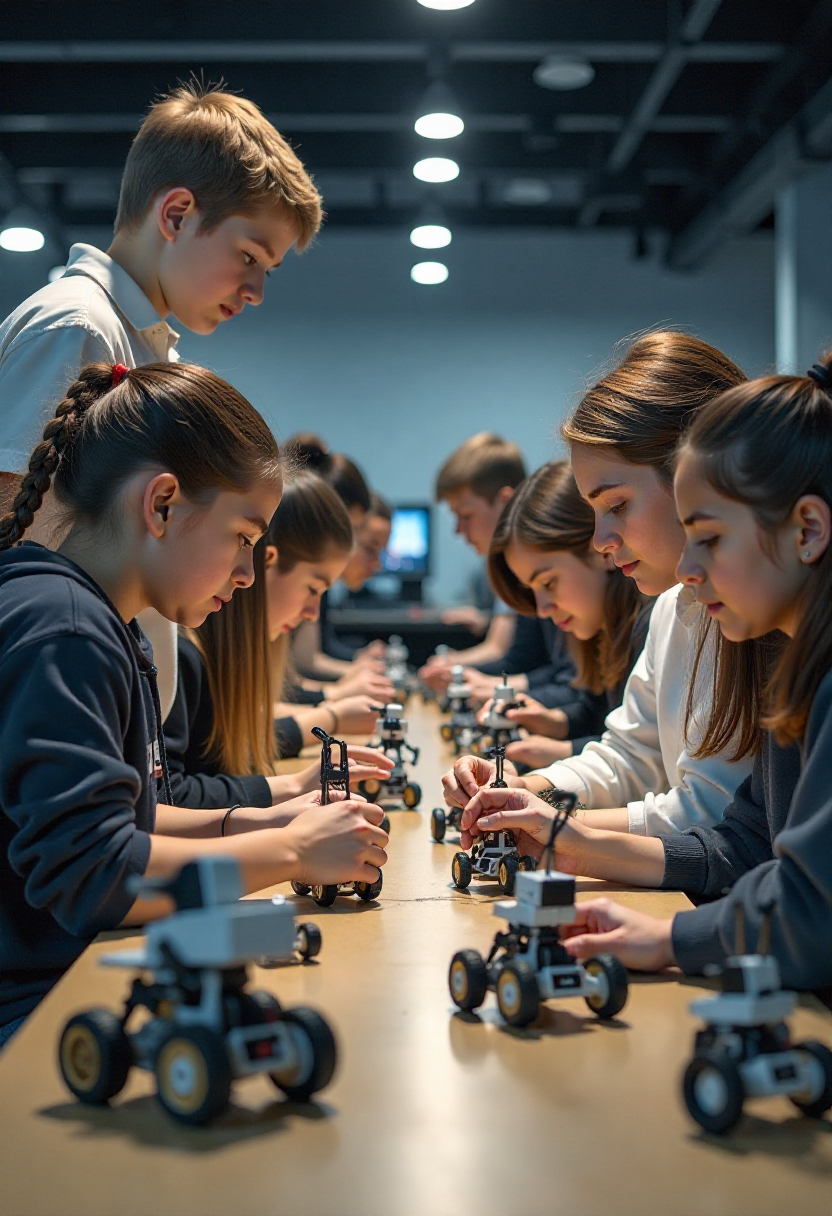 Generate a unique Extracurricular Robotics Competition Image in one sentence! Whether you want to copy, download, or use them in your designs, the process is simple and fun.