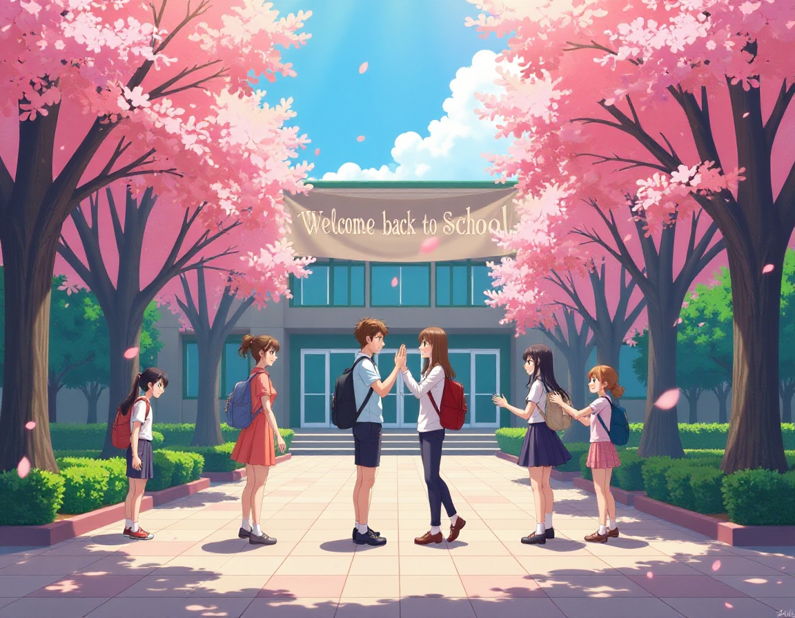 Get creative! Make your desired Welcome Back to School Reunion Illustration by typing a simple description!