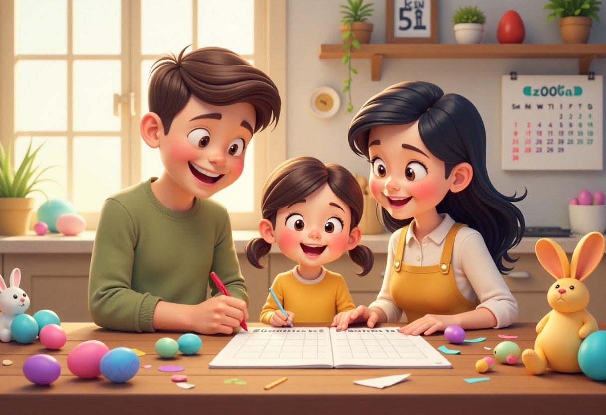 Family Countdown to Easter Sunday Image Template - AI Designs by MolyPix.AI