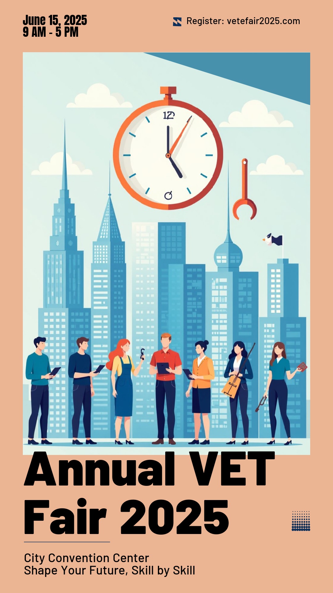 Vocation Course Poster Annual Vocational Education Training Fair Poster Template - AI Designs ...