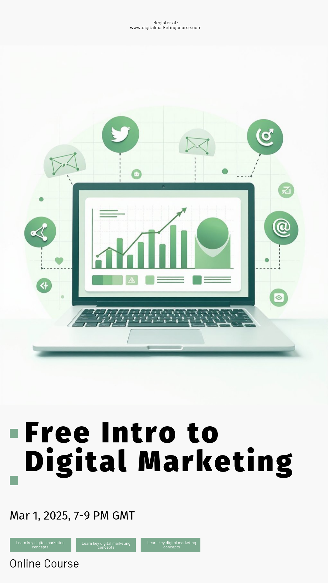 Free Digital Marketing Online Courses Poster Template - AI Designs by ...