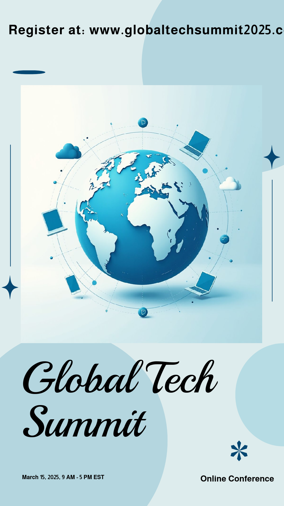 Global Tech Summit Online Conference Poster Template - AI Designs by ...