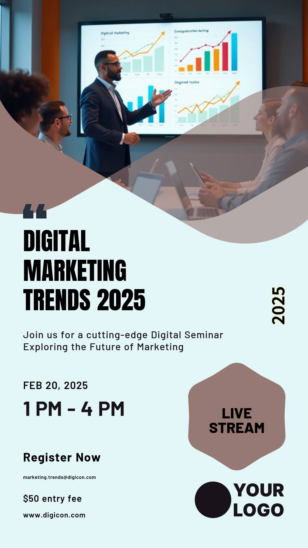 Make your own Digital Marketing Trends Digital Seminar Poster!