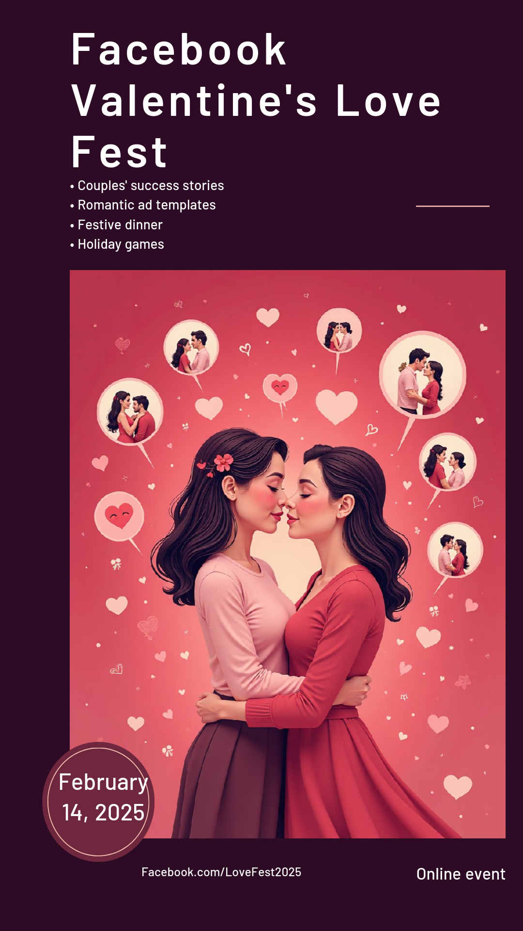 Make an Valentine's Facebook Ads Sales Campaign 2025 Poster that showcases your style - it's that simple!