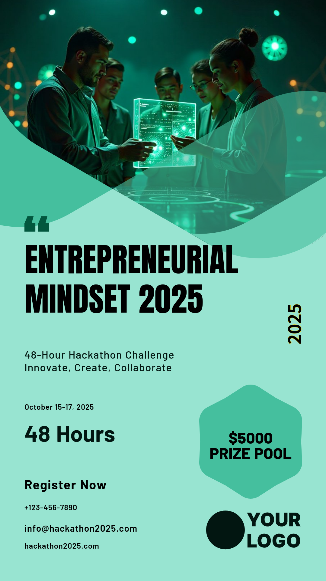 Entrepreneurial Mindset 2025 Hackathon Poster Template - AI Designs by ...
