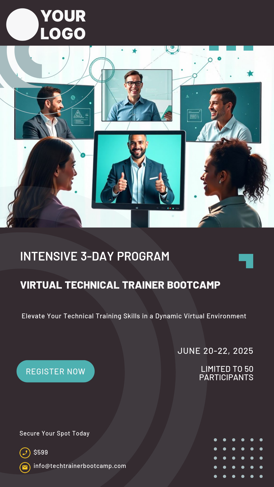 Get creative! Design your perfect Virtual Technical Trainer Bootcamp Poster Poster!