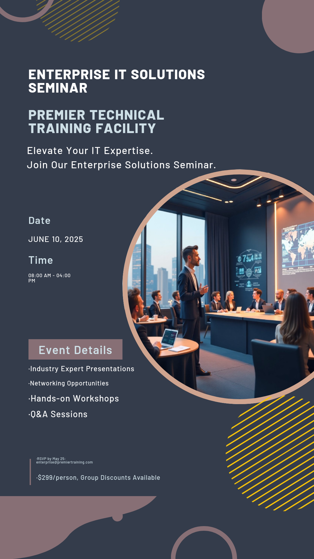 Enterprise Quality Technical Training Center Poster Template - AI ...