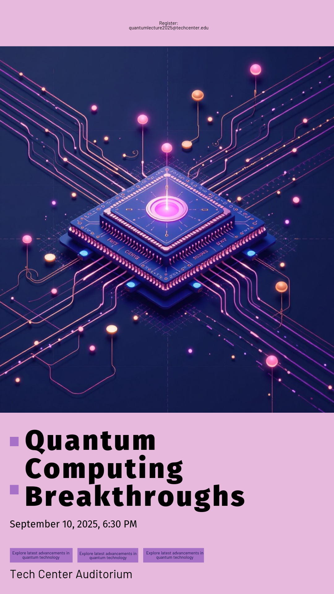 Quantum Computing Academic Lecture 2025 Poster Template - AI Designs by ...