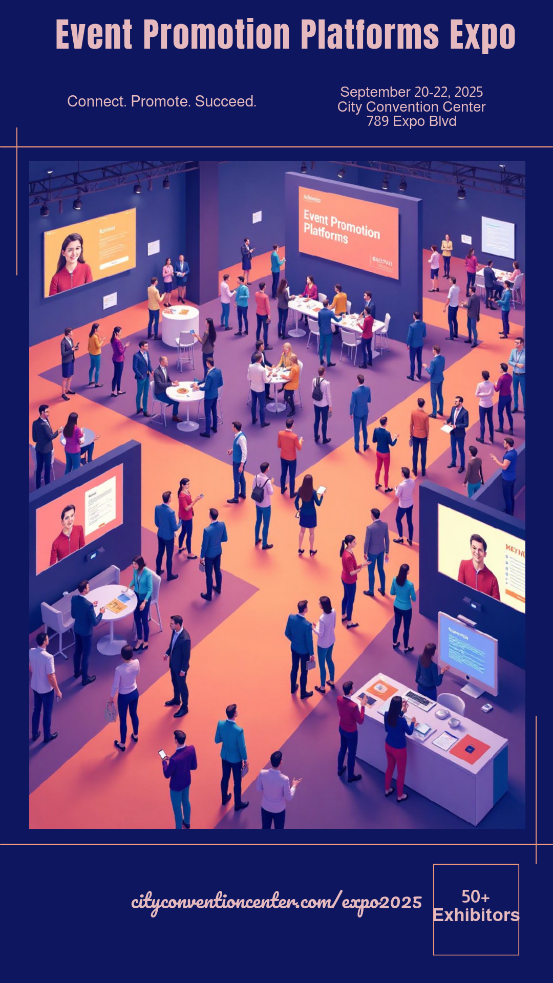 Platform Promotion Example Annual Event Promotion Platforms Expo Poster Template - AI Designs by ...