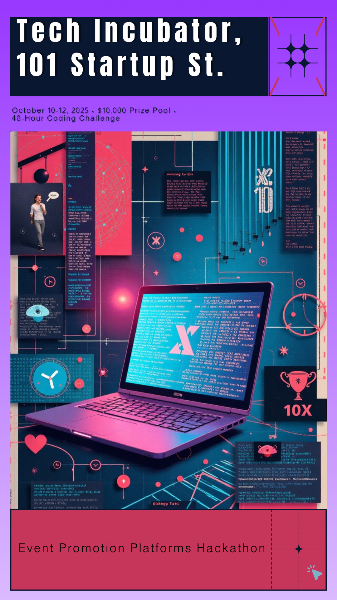 Event Promotion Platforms Hackathon Poster Template - AI Designs by ...