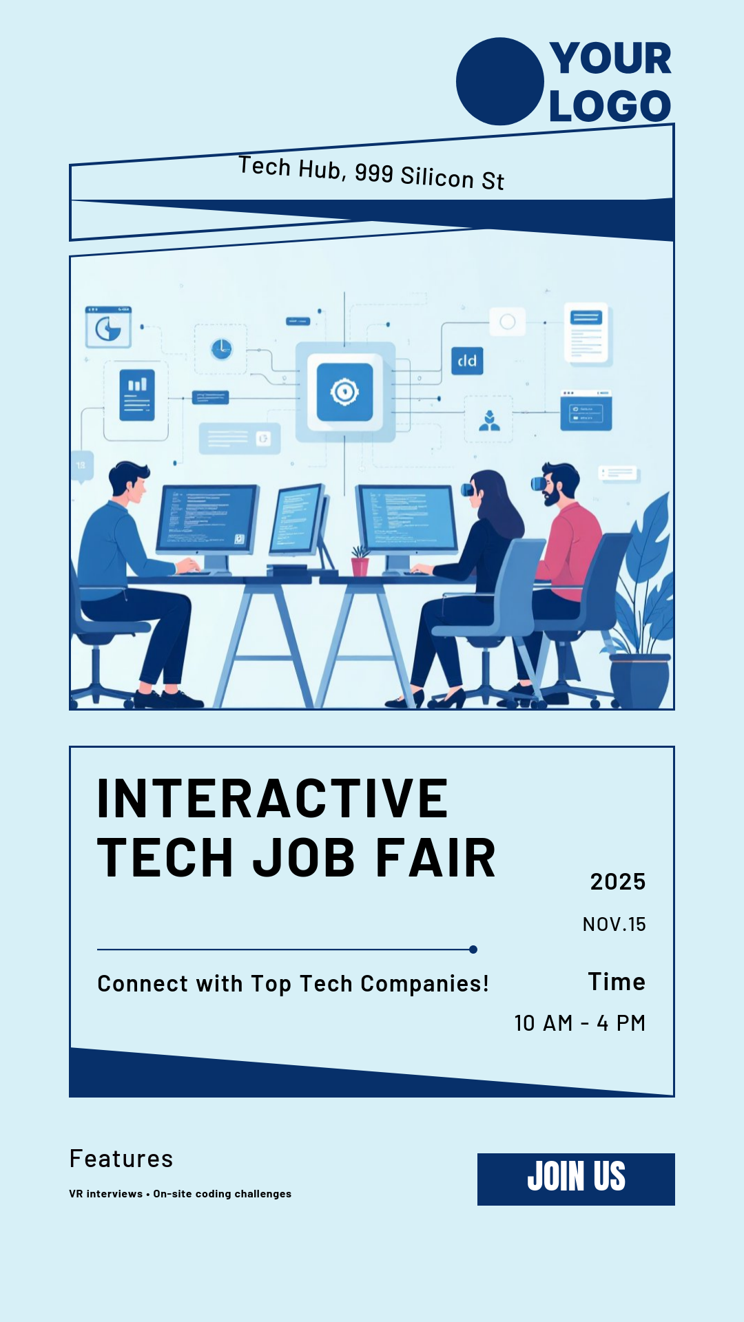 Interactive Event Ads for Tech Poster Template - AI Designs by MolyPix.AI
