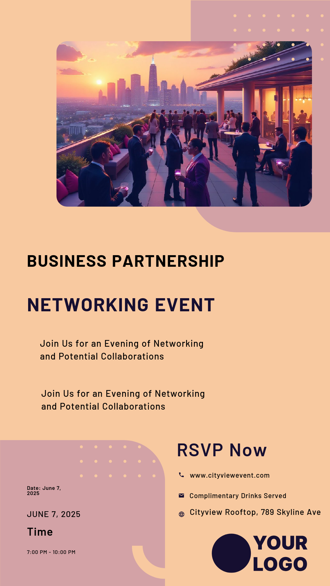 Capture the beauty of design by creating an Business Partnership Agreement Networking Event Poster!