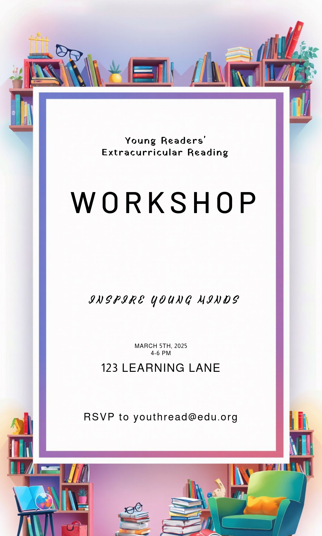 Young Readers' Extracurricular Reading Invitation Template - AI Designs ...