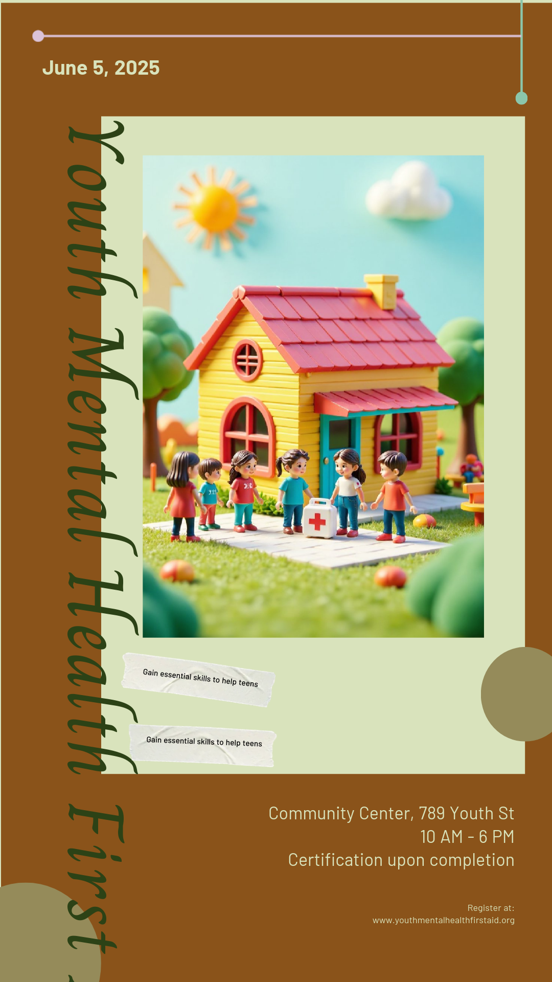 Capture the beauty of design by creating an Youth Mental Health Education Training Poster!