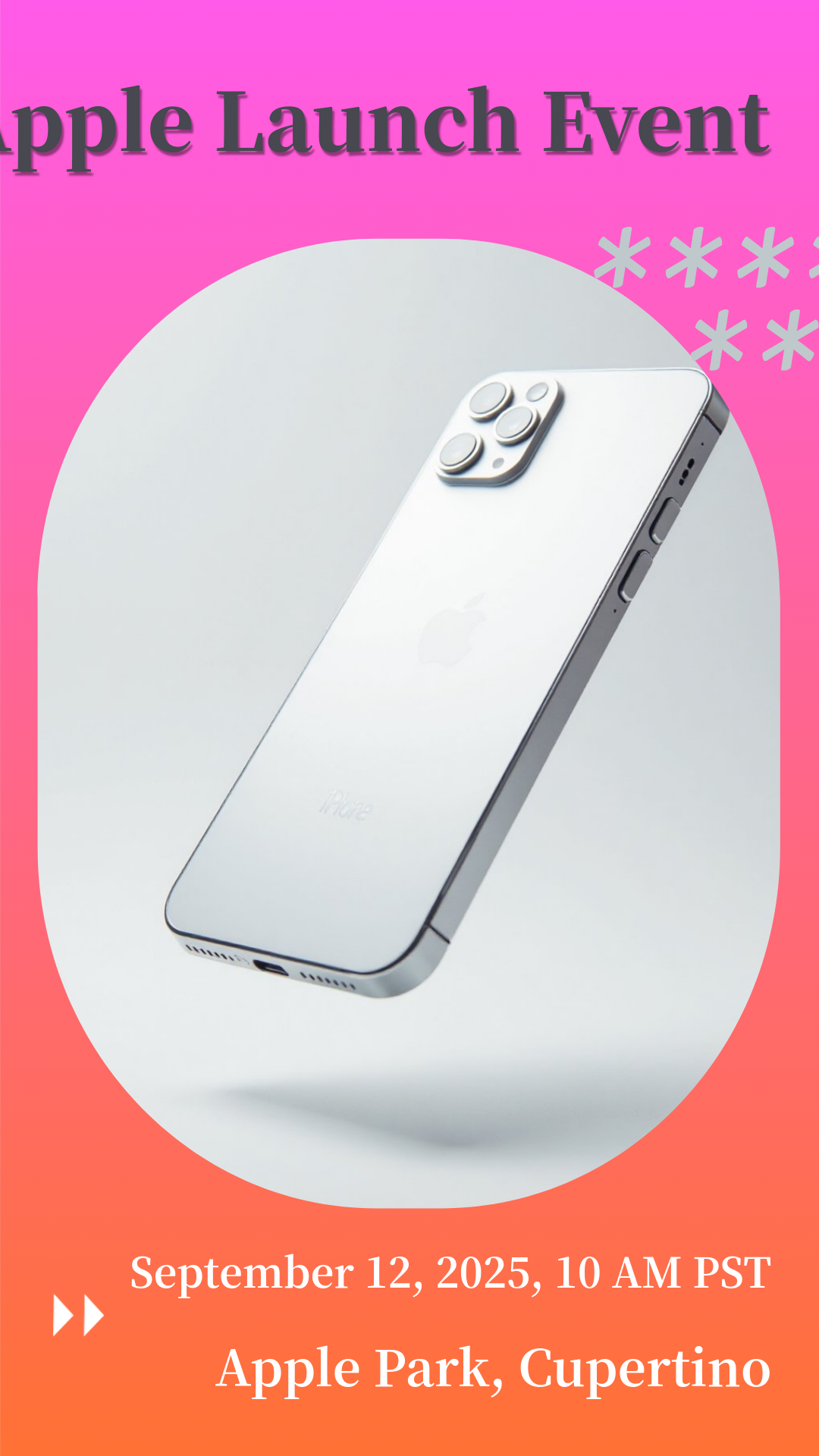 Make your own iPhone 17 Apple Product Launch 2025 Poster!