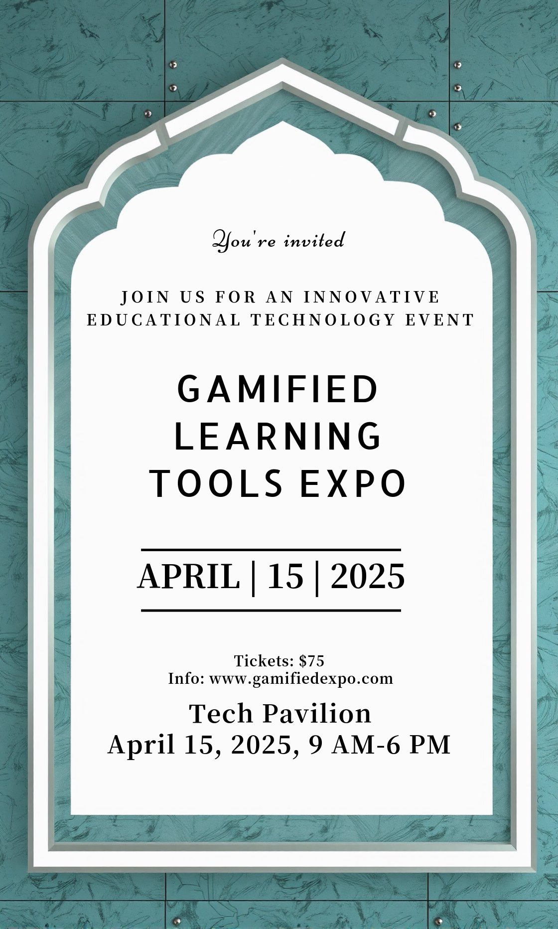 Make your own Gamified Learning Tools Expo Invitation!