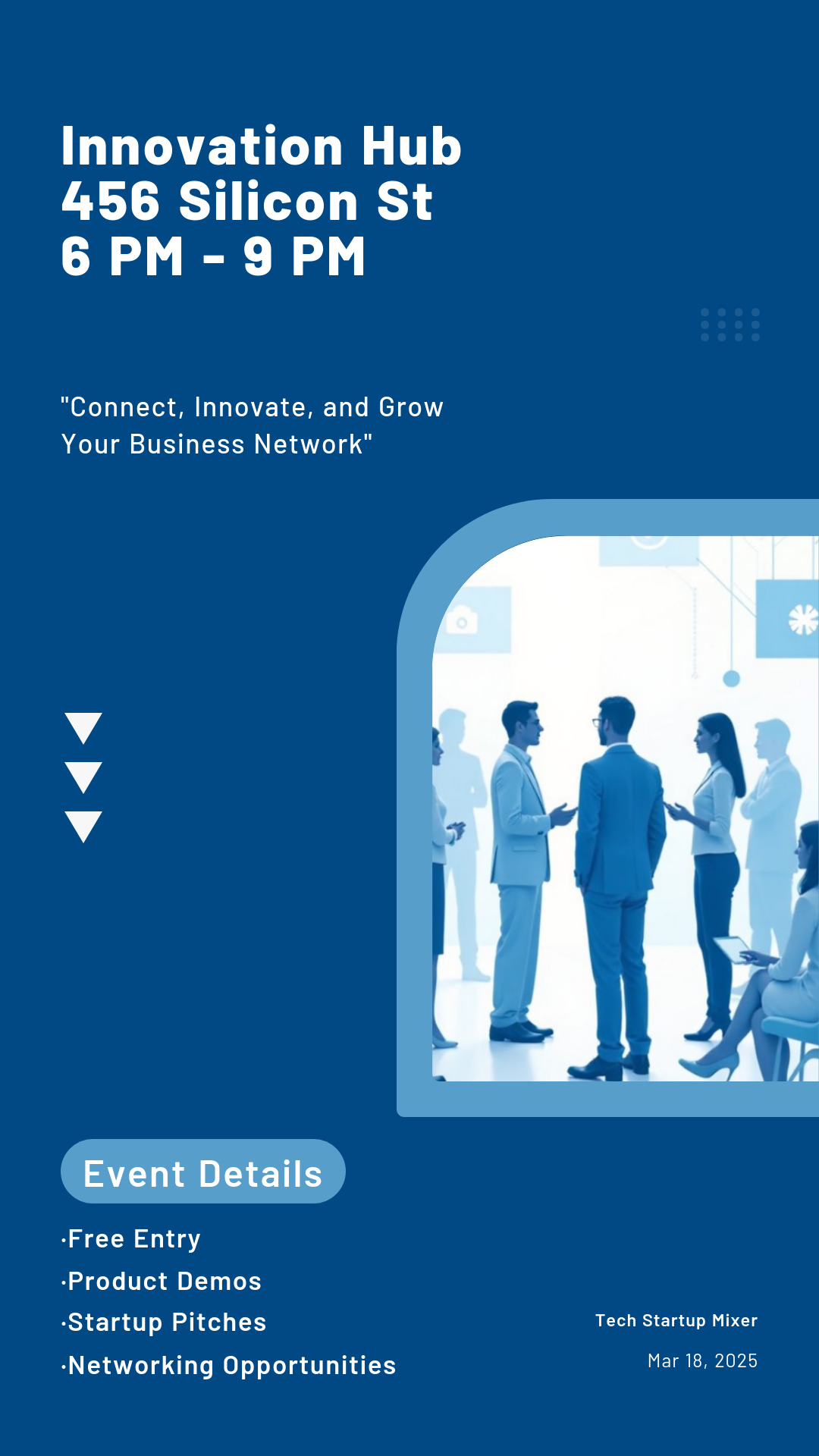 Tech Startup Business Networking Event Poster Template - AI Designs by ...