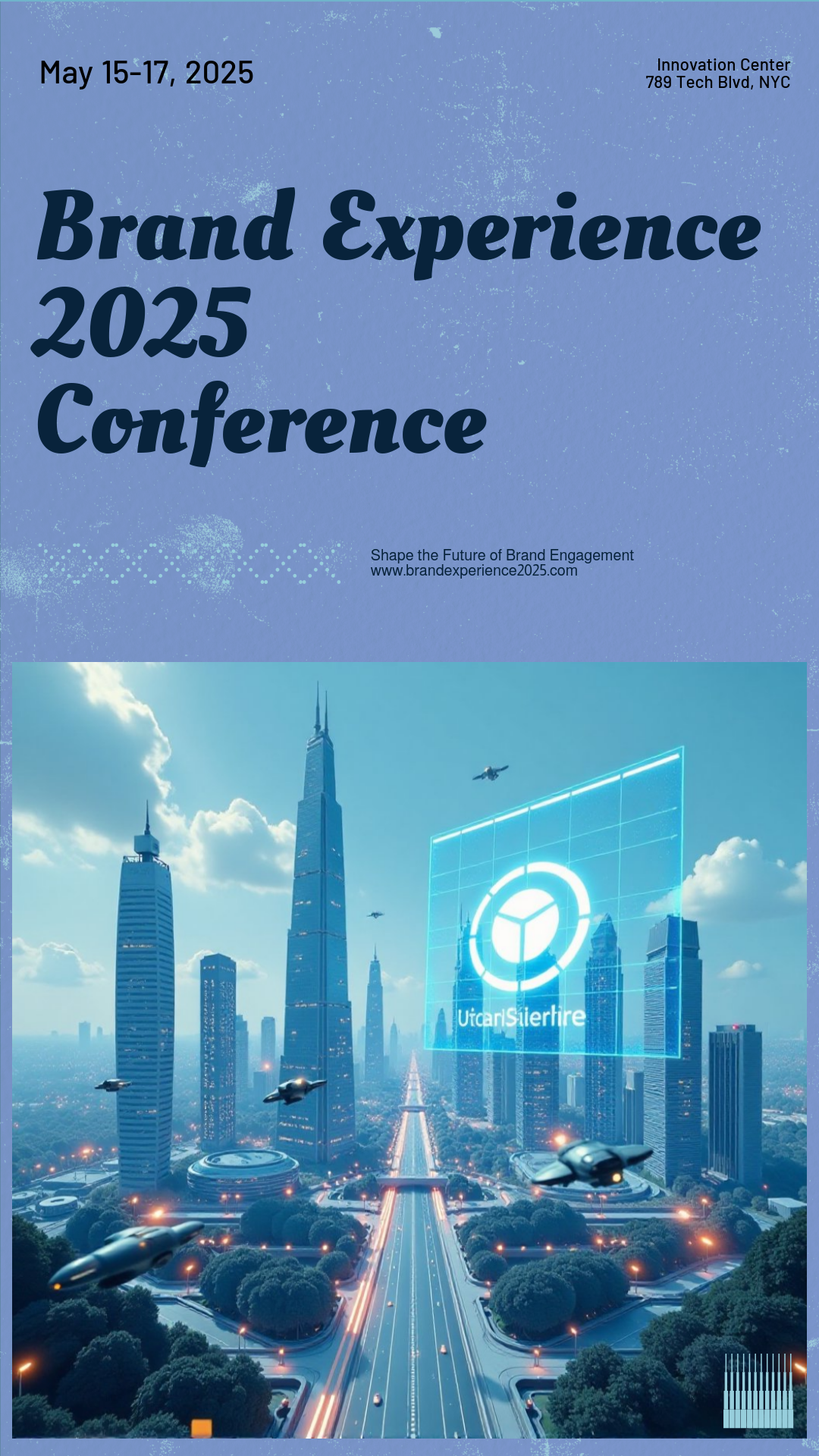 Brand Experience 2025 Conference Poster Template - AI Designs by MolyPix.AI
