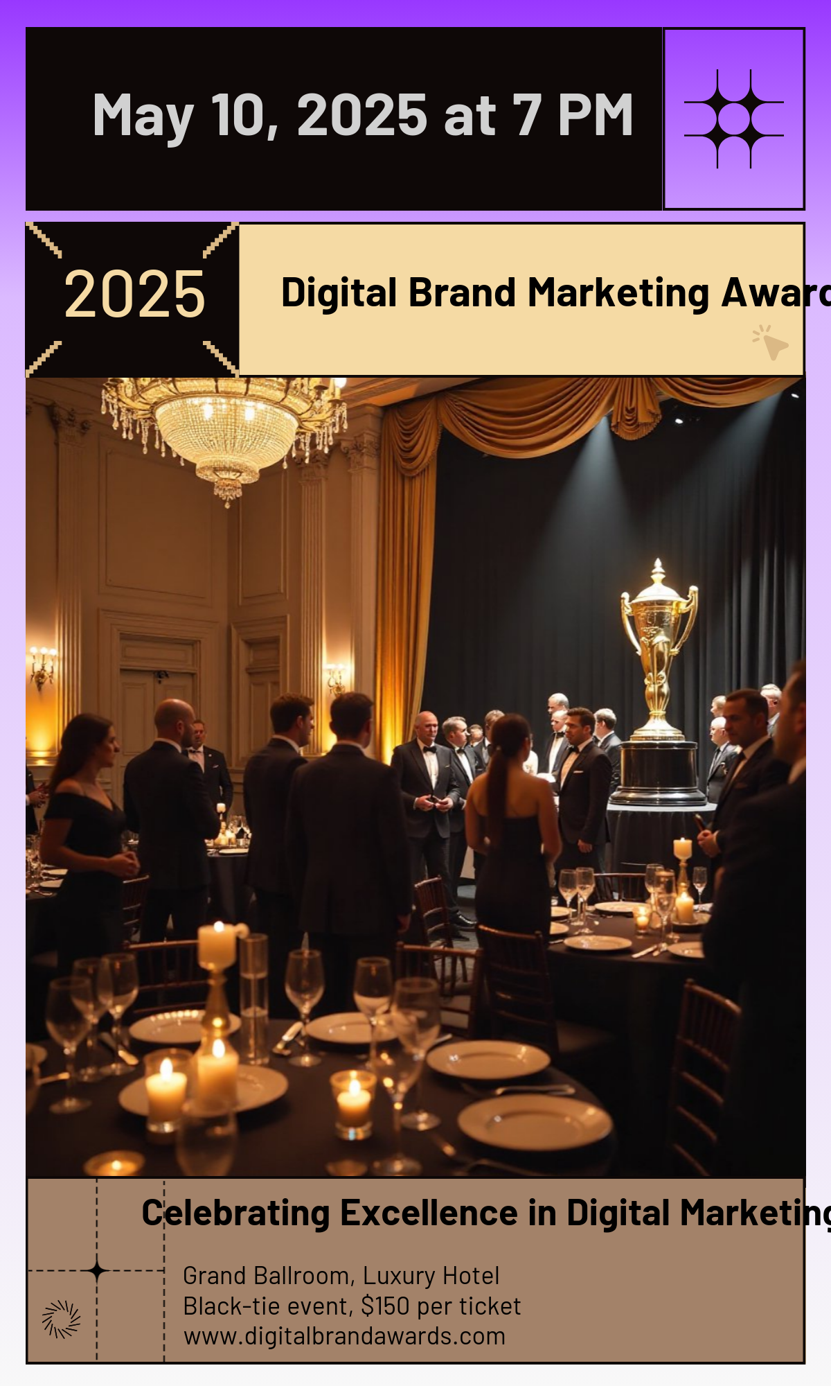 Digital Brand Marketing 2025 Awards Poster Template - AI Designs by ...