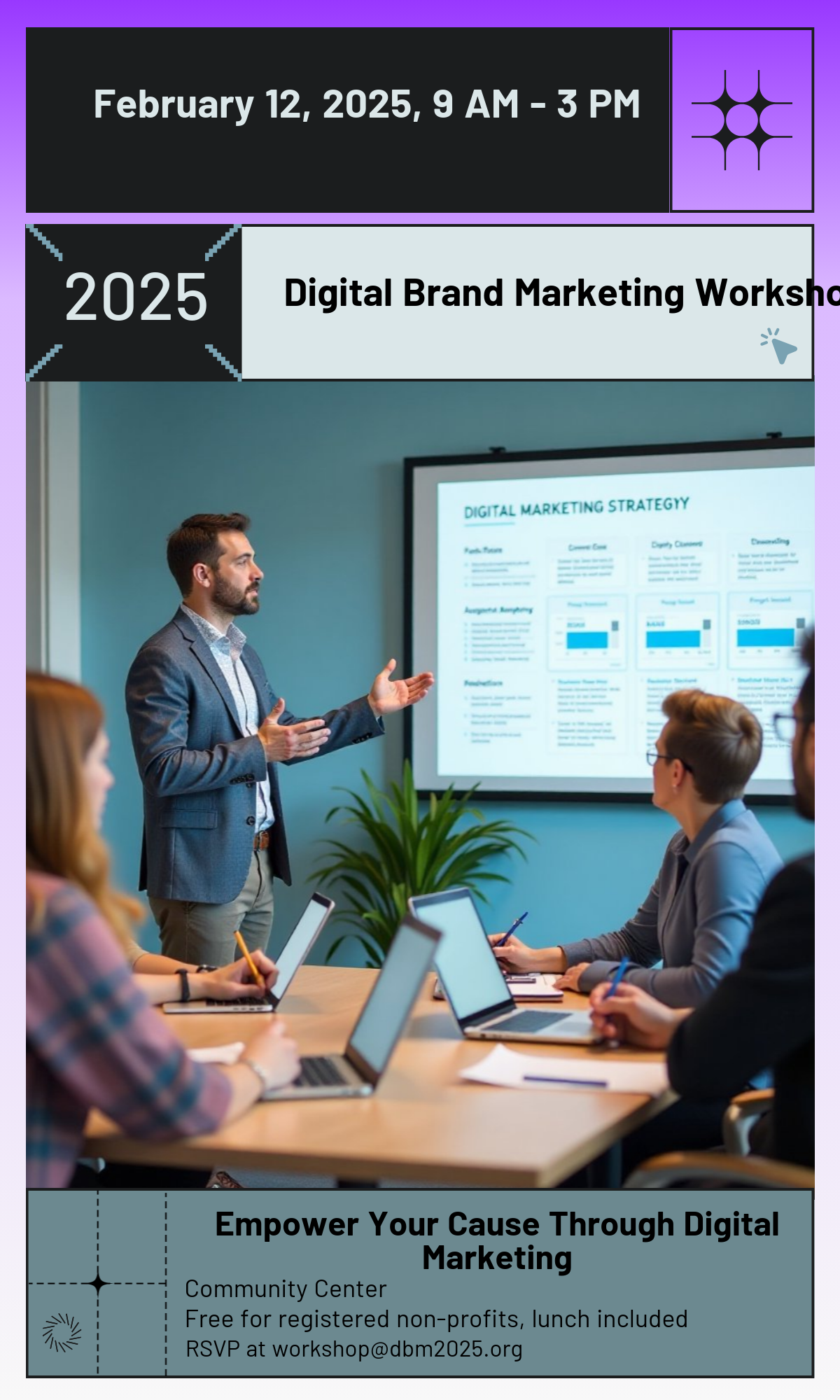 Digital Brand Marketing 2025 Workshop Poster Template - AI Designs by ...