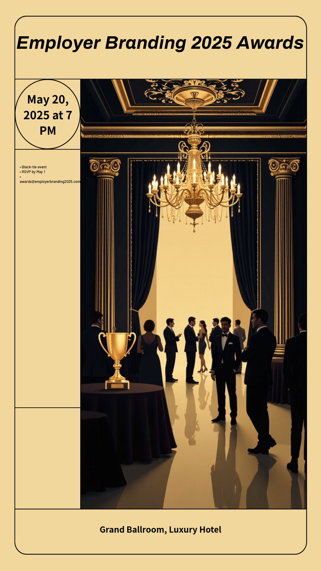 Personalize this Employer Branding 2025 Awards Gala Poster template!